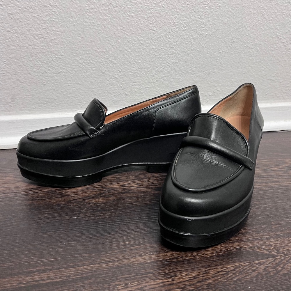 Robert Clergerie Black Platform Yokole Loafers